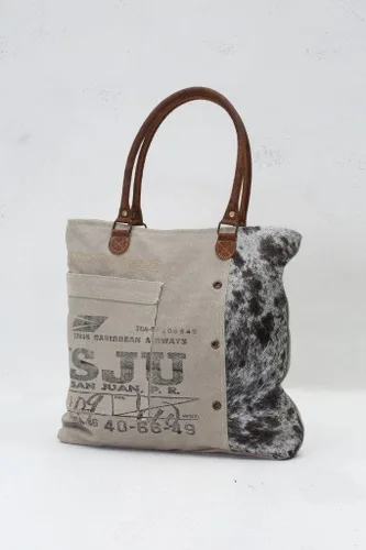 Miniatura 5 de Myra Bag Bolsa de lona reciclada de vida segmentada S-0705, Gris