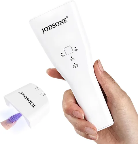 JODSONE Mini lámpara de uñas LED UV recargable – Secador de uñas portátil de mano para esmalte de gel, secador de uñas USB para secado rápido, salón