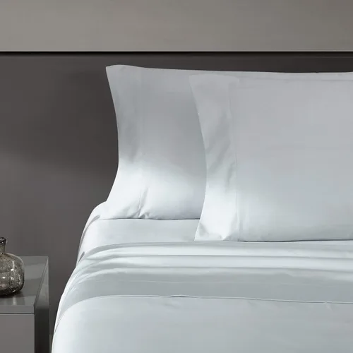 Miniatura 14 de Vera Wang - Juego de sábanas Queen, ropa de cama de lujo de algodón satinado, 800 hilos, juego de ropa de cama suave y lisa (Beige, Queen)
