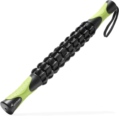 Sportneer Varilla de rodillo muscular, masajeador de piernas y espalda de tejido profundo para atletas, alivia el dolor, calambres y músculos