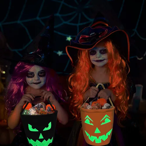Miniatura 4 de 2 bolsas de dulces multiusos para Halloween con diseño de calabaza