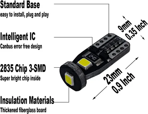 Miniatura 3 de Yoper Kit de luz LED para mapa de cúpula interior, compatible con placa de espejo de tocador Toyota Tacoma 2016-2021, blanco brillante 6000K