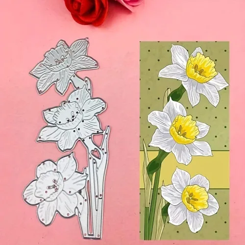 Miniatura 5 de Lapoo Marcos de Fondos 3D Troquel Metálico para Álbum de Recortes, Nuevos Troqueles DIY para Álbum, Tarjetas, Decoración de Papel, Artesanías Flor