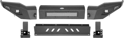Miniatura 6 de Tundra parachoques delantero de ancho completo con placas de deslizamiento y focos LED para camionetas Toyota Tundra 2007-2013