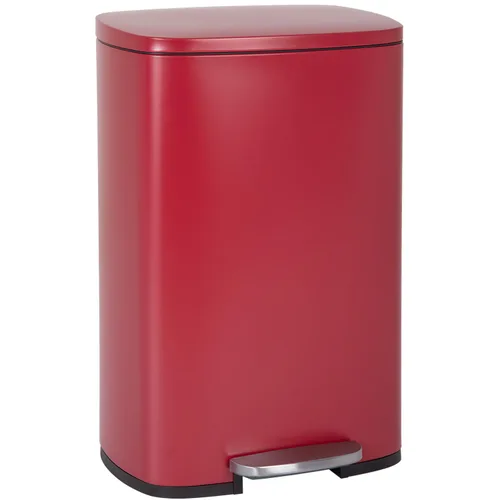 Miniatura 8 de PayLessHere Cubo de basura de acero inoxidable a prueba de huellas dactilares con cubo interior extraíble y tapas con bisagras, cubo de basura
