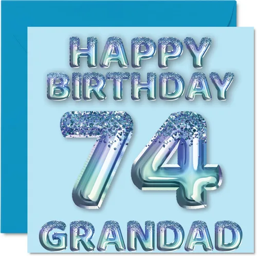 Miniatura 16 de Stuff4 Tarjeta de primer cumpleaños para niños, globo de fiesta con purpurina azul, tarjetas de feliz cumpleaños para niño de 1 año, nieto, hijo, 57
