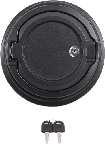 Miniatura 9 de Tapa de tanque de gasolina con bloqueo de puerta para Hummer H3 2005-2009, tapa de gasolina para puerta de llenado de combustible, cubierta de Negro