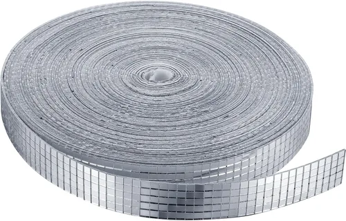 Miniatura 7 de SATINIOR 20000 piezas de azulejos de espejo de bola de discoteca autoadhesivos para manualidades, 5 x 5 mm, pequeños adhesivos de bola de cinta