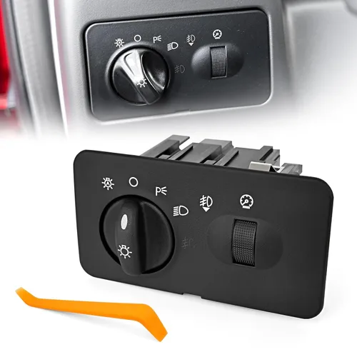 Interruptor de faros compatible con Ford F250 F350 F450 F550 Super Duty 2002 2003 2004, diseño de 9+4 pines para camiones con faro delantero