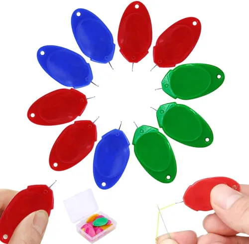 Runsgo Enhebrador de agujas para máquina de coser, enhebrador de agujas de plástico 2024, herramienta simple para coser a mano, enhebrador de agujas