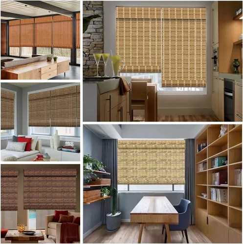 Miniatura 8 de LETAU cortinas de madera para ventanas con cenefa, filtran la luz
