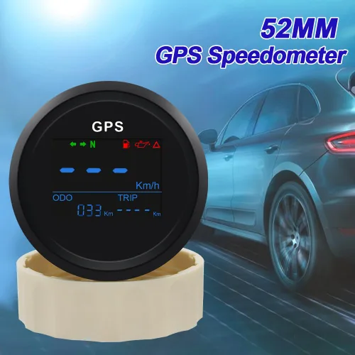 Miniatura 5 de Geloo Velocímetro digital GPS de 52 mm 2" MPH, impermeable, ajustable, para auto, barco, motocicleta, con antena GPS, protección antiempañamiento