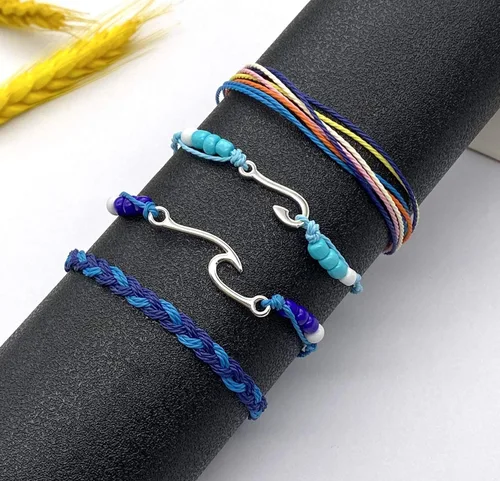 Miniatura 7 de Long tiantian Pulseras onduladas para adolescentes y niñas bonita cuerda trenzada bohemia pulsera para playa océano para mujer regalo de joyería
