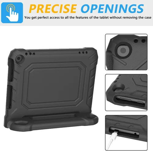 Miniatura 4 de DJ&RPPQ Funda resistente a prueba de golpes para niños, resistente (incompatible con Sony Nokia de 8 pulgadas) con soporte para niños, color negro