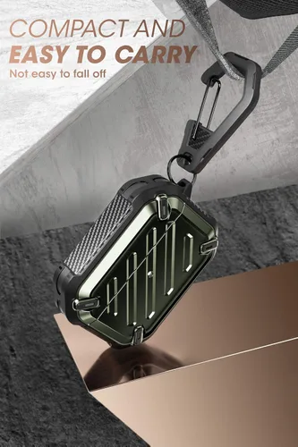 Miniatura 4 de SupCase - Estuche para Airpods Pro Serie Pro Unicorn Beetle, resistente carcasa de protección completa con mosquetón para Airpods Pro de Apple Verde