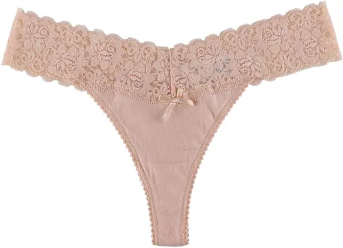 Miniatura 2 de UWOCEKA - Tangas de algodón para mujer variedad de tangas de encaje 10 unidades de bragas Tanga