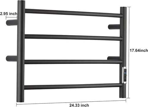 Miniatura 3 de Toalleros térmicos para baño, calentadores eléctricos de toallas para montar en la pared con temporizador y control de temperatura, calentador