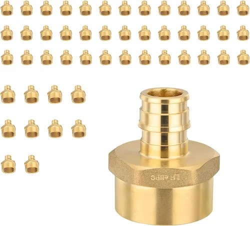 Miniatura 37 de Paquete de 2 accesorios de expansión Niikappu Pex-A, adaptador de flujo completo NPT hembra de 1 pulgada Pex-A x 1 pulgada, accesorio de tubería