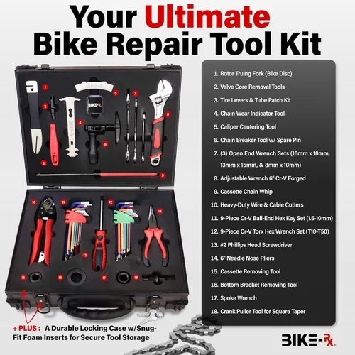 Miniatura 3 de Elite - Kit de herramientas para bicicleta de 37 piezas, juego de reparación y mantenimiento de bicicletas para montaña, carretera, BMX y bicicletas