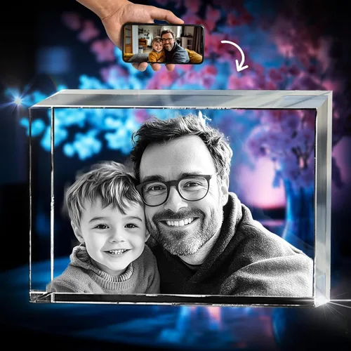Miniatura 18 de 3D innovation Foto de cristal 3D, regalos conmemorativos personalizados para mamá, papá, esposa, hombres, mascotas, imagen de vidrio personalizada