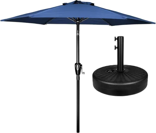 Miniatura 21 de Simple Deluxe sombrilla de patio de 7.5 pies, sombrilla de mesa para exteriores, sombrilla de jardín con botón de inclinación/manivela, 6 varillas