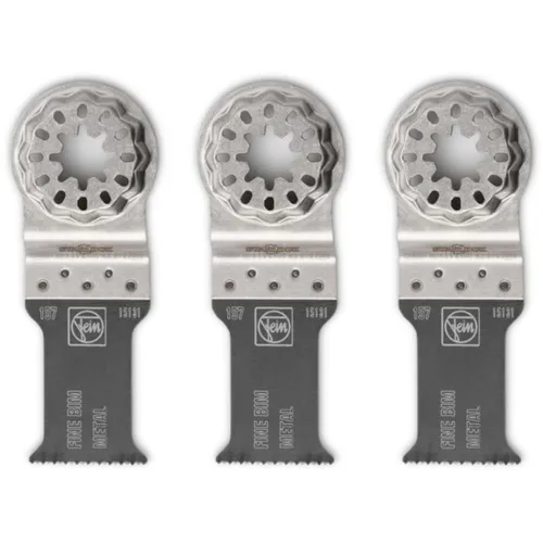 Miniatura 12 de Fein Starlock Plus 63502161260 - Hoja de sierra de larga duración con corte E, corte de precisión para madera, paneles de yeso y plásticos