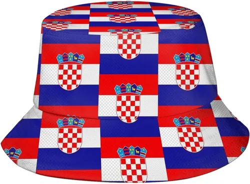 Miniatura 7 de Sombrero de pescador croata con bandera de Croacia, gorra de pescador croata para exteriores para mujeres y hombres Bandera de Croacia-g006