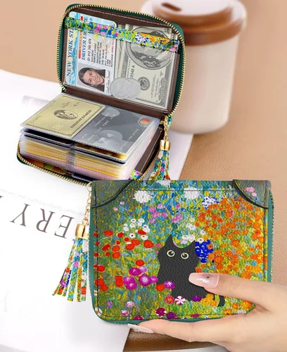 Miniatura 5 de Bistup 40 ranuras transparentes para tarjetas de crédito!, Jardín de 2 gatos