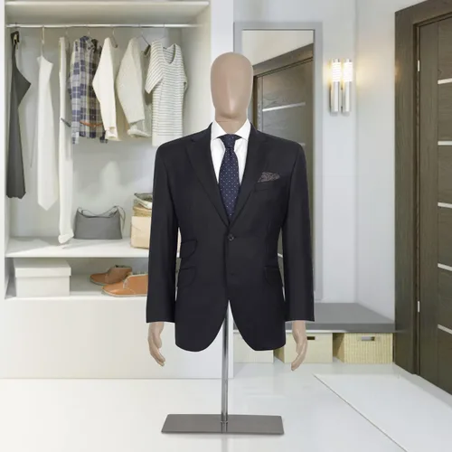 Torso de maniquí masculino de 42 a 59 pulgadas, forma de vestido ajustable en altura, maniquí de brazos desmontables, soporte de maniquí de costura,