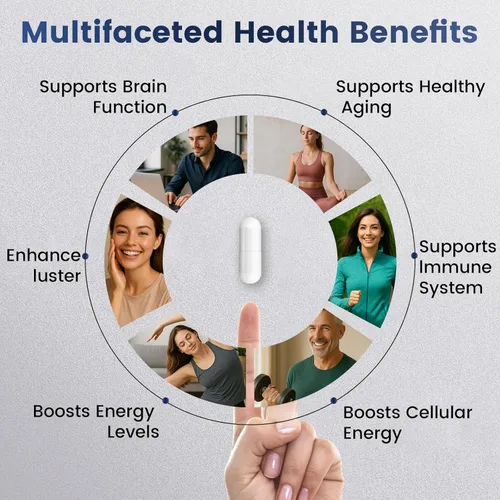 Miniatura 7 de Suplemento NAD+ 120 cápsulas – NAD+ liposomal con resveratrol para energía celular y vitalidad diaria – Fórmula de alta absorción para hombres