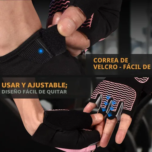 Miniatura 4 de sunnex Guantes de entrenamiento para mujer – Guantes de levantamiento de pesas transpirables con acolchado de silicona antideslizante, guantes