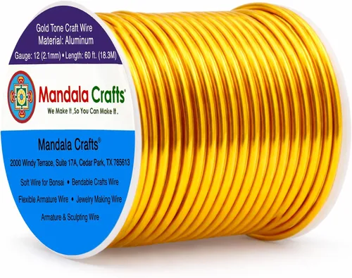 Miniatura 22 de Mandala Crafts - Alambre de aluminio anodizado de 8 calibre para hacer joyas - 9.75 m de alambre flexible negro colorido - Flexible para bonsái