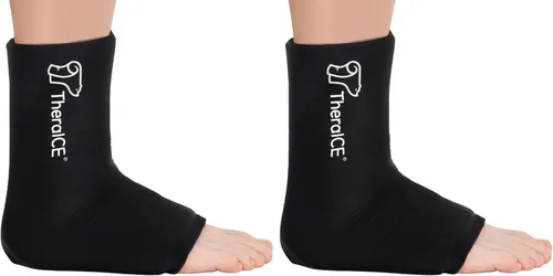 Miniatura 12 de TheraICE Envoltorio de Bolsa de Hielo para Tobillo para Hinchazón y Tobillera para Esguince para Mujeres y Hombres, Calcetines de Compresión