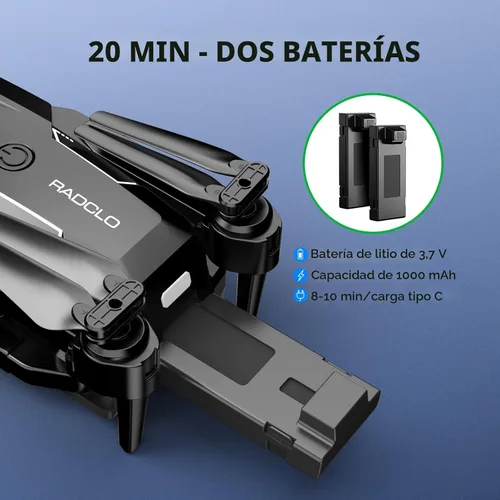 Miniatura 6 de Dron con cámara - Drone con pantalla en el controlador para principiantes, cuadricóptero de control remoto plegable con control de gestos, giro 3D