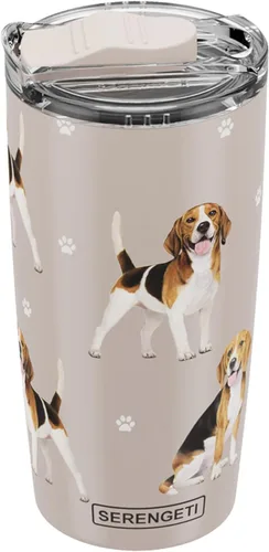 Miniatura 28 de SERENGETI Schnauzer - Vaso aislado al vacío de acero inoxidable de 20 onzas con tapa a prueba de derrames, impresión 3D, taza de viaje aislada