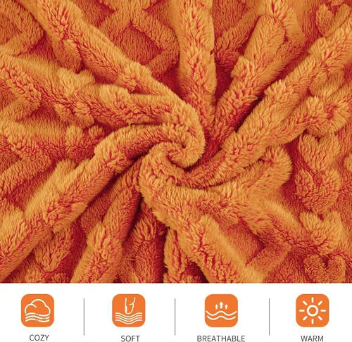 Miniatura 9 de Aganear Manta de Franela - 50"x60" Mantas Naranjas Decoración Boho Ropa de Cama Suave y Acogedora para Regalo Cálido para Tennessee Vols, Navidad