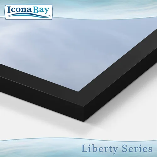 Miniatura 2 de Icona Bay Marco negro de 12 x 18 pulgadas, marco compuesto de madera resistente (no plástico PS), marcos de estilo moderno, colección Liberty