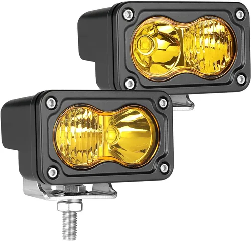 Miniatura 12 de Cápsulas LED ámbar, 2 unidades de luz de conducción de 40 W y 3 pulgadas, luz antiniebla ámbar, impermeable, para parachoques todoterreno, cubo