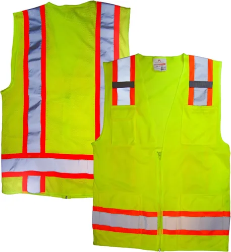 Miniatura 8 de Malta Dynamics Chaleco de inspección de seguridad amarillo de alta visibilidad, compatible con OSHA/ANSI, tamaño multi 1 Paquete