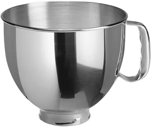 KitchenAid K5THSBP Tazón de Cabeza Inclinable de Acero Inoxidable Pulido con Mango Cómodo, Acero Inoxidable, 5 Cuartos