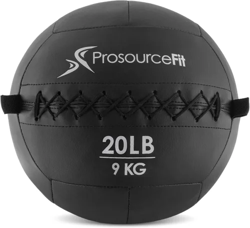 Miniatura 9 de ProsourceFit Bolas medicinales blandas, bolas de pared y ejercicios dinámicos de cuerpo completo, pesos codificados por colores: 6, 10, 14, 20 Lb.