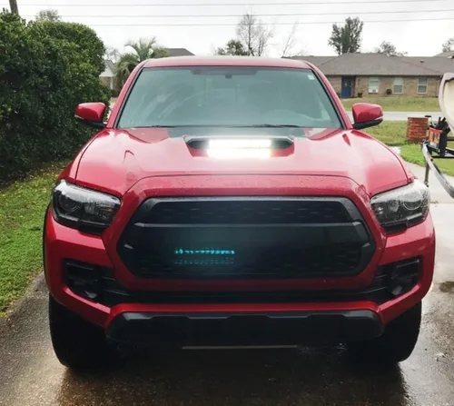 Miniatura 4 de iJDMTOY 35-966 Barra de Luz Scoop Compatible con Toyota Tacoma 2016 en adelante, Incluye (1) Barra de Luz LED de Alta Potencia de 60W, Soportes