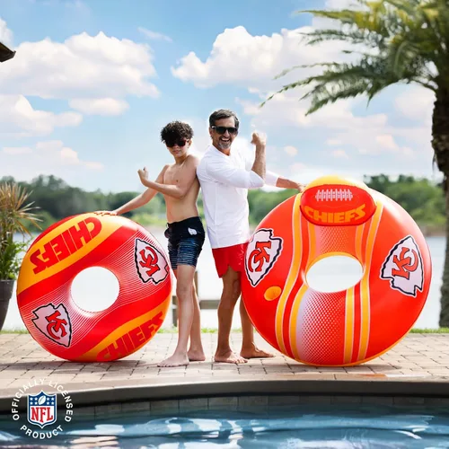 Miniatura 5 de BigMouth 42” Inflatable Pool Floats Officially Licensed NFL Fan Gear Merchandise Back Support Inner Tube for Adults and Teens