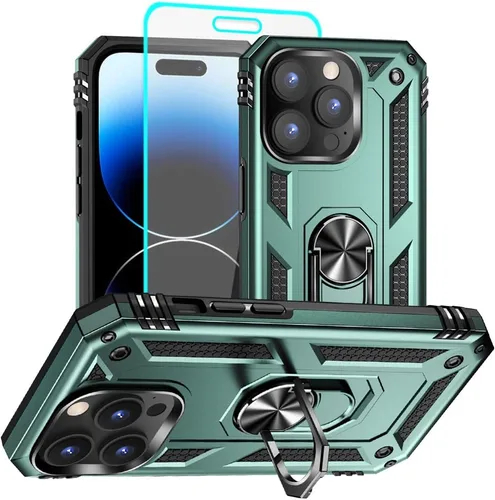 Miniatura 43 de Funda para iPhone 13, iPhone 13, [grado militar de 16 pies probada en caídas], anillo protector a prueba de golpes para iPhone 13, azul