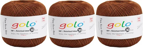 Miniatura 48 de Hilo de ganchillo golo para tejer a mano Tamaño 30, hilo para calados color Hibiscus-166 166-Hibiscu