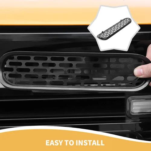 Miniatura 7 de RAZPOY Para insertos de parrilla de malla Bronco, 6 piezas de cubierta protectora de rejilla frontal con clip compatible con accesorios exteriores