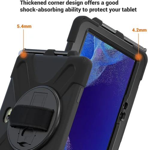 Miniatura 5 de Funda para tableta con función de atril, correa de mano y correa para el hombro (funda para iPad 2/3/4)