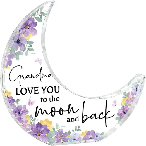 Miniatura 30 de Regalos para Abuela, Regalos para Abuela de los Nietos, Decoraciones de Luna Acrílica 5.0 x 4.0 pulgadas, Día de las Madres, Navidad, Regalos