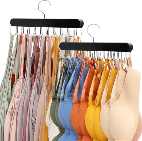 Organizador de sostenes para organización de closet, colgador de camisetas sin mangas, colgador de sostenes con capacidad para 20 ganchos, plegable