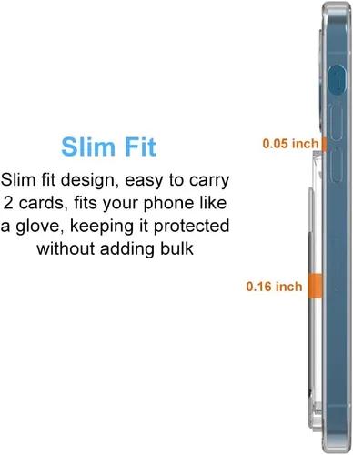 Miniatura 6 de 【Actualización】 Funda tipo cartera transparente para iPhone 13, antiamarilleo, delgada, parachoques de TPU + funda trasera de policarbonato con 2
